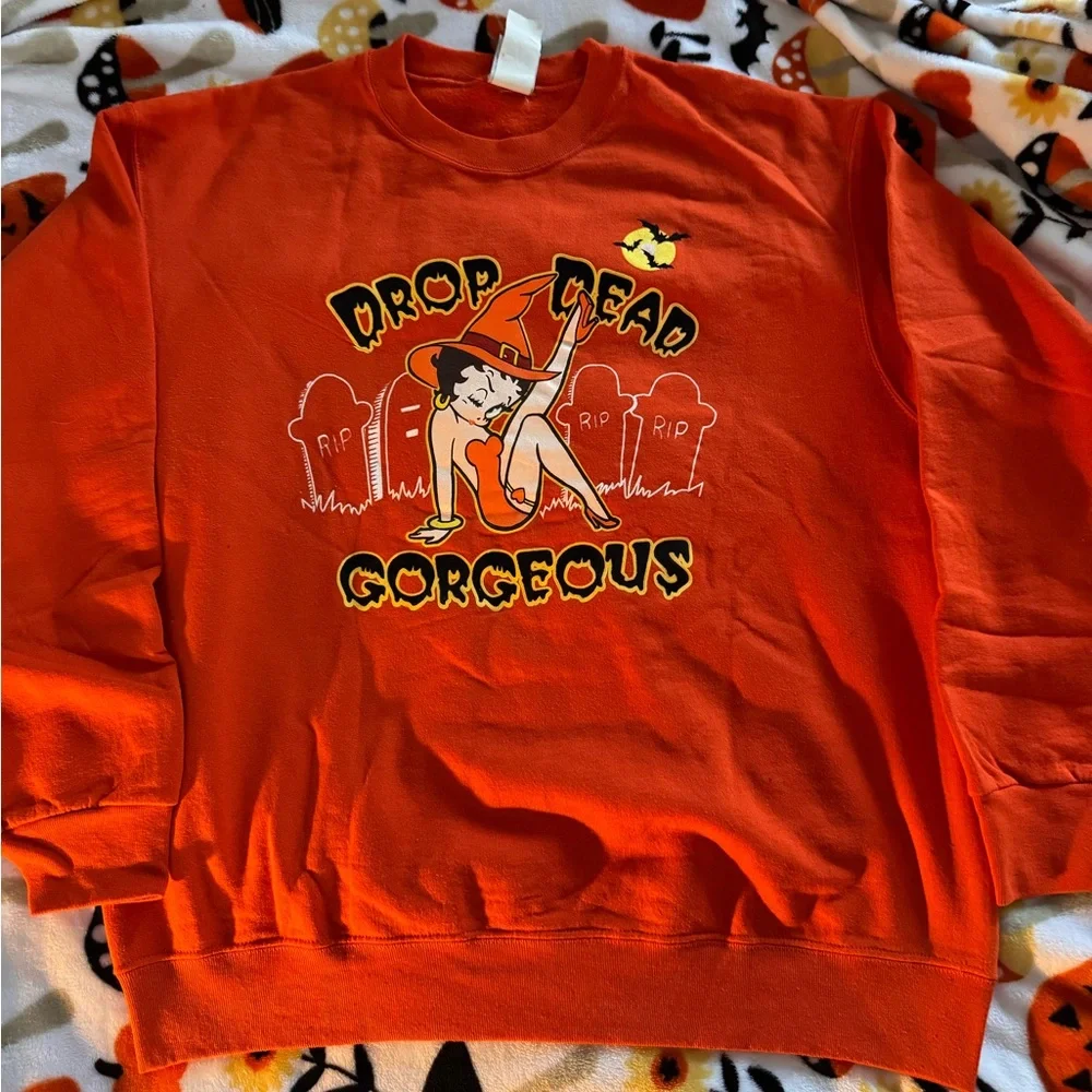 Vintage Betty Boop Halloween sweatshirt - Picture 1 of 4